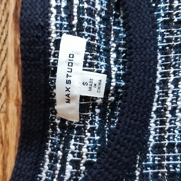 (S) Max Studio Knit 3/4 Sleeve Top Cozy Tweed Unique - Picture 3 of 10